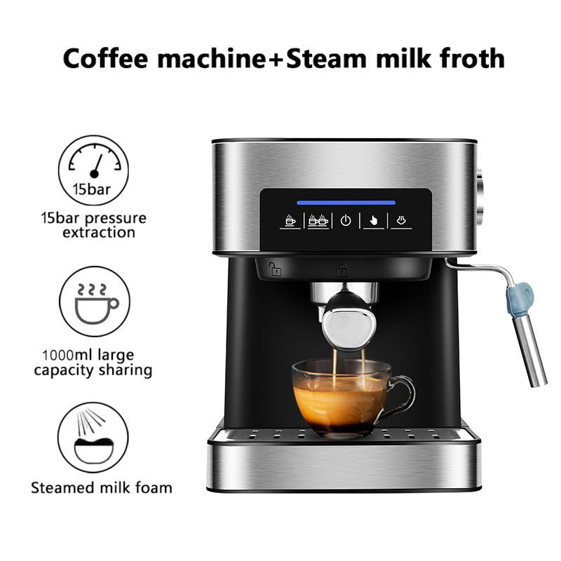 Machine à expresso domotique avec mousseur à lait vapeur tout-en-un 850W 1,6L - IVOIRART.COM