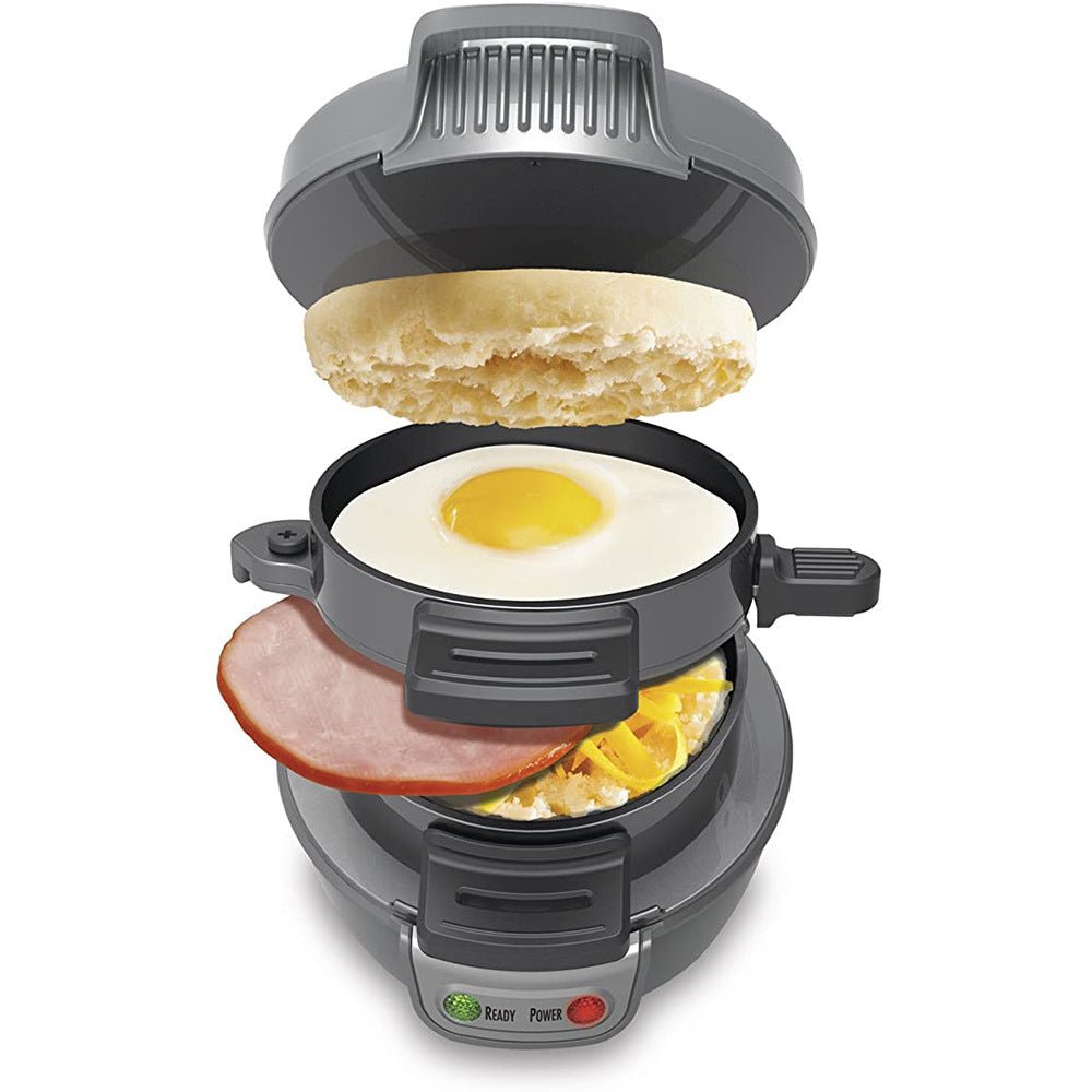 Machine à petit-déjeuner multifonction 4-en-1 pour sandwichs, œufs, pain et gaufres - IVOIRART.COM