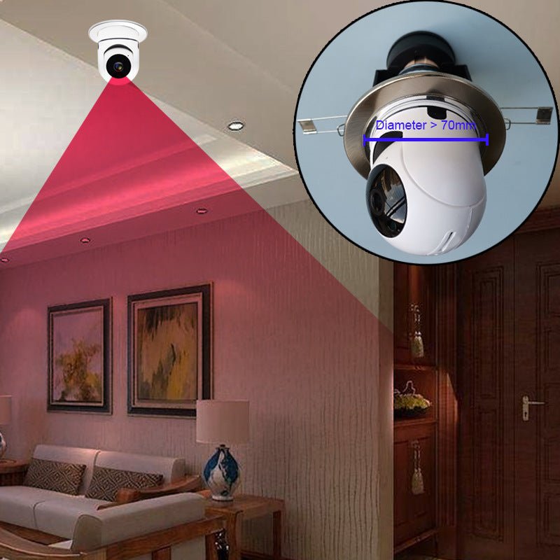 Machine à Tête Oscillante Ampoule Caméra WiFi Sans Fil Yilot APP pour Sécurité Maison - IVOIRART.COM