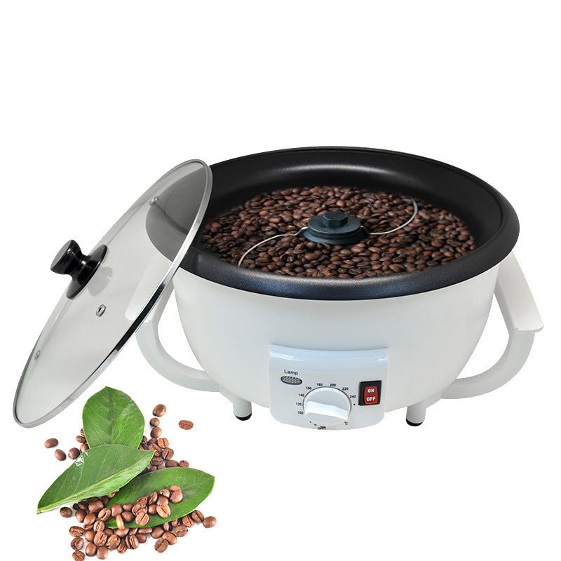 Machine à torréfier les grains de café - capacité 750g, puissance 1 200W, 220-240V, forme oblate blanche - IVOIRART.COM