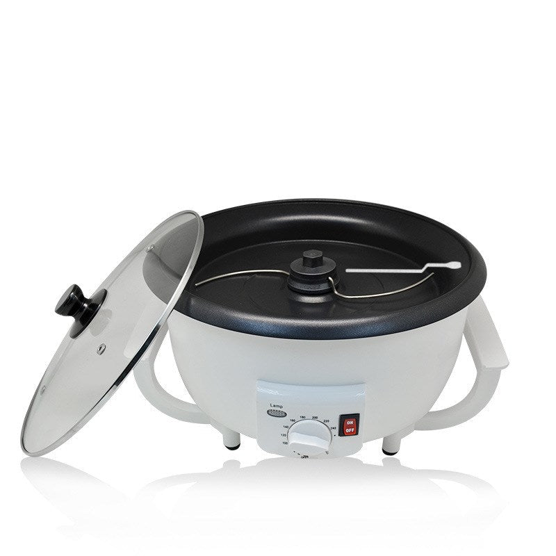 Machine à torréfier les grains de café - capacité 750g, puissance 1 200W, 220-240V, forme oblate blanche - IVOIRART.COM