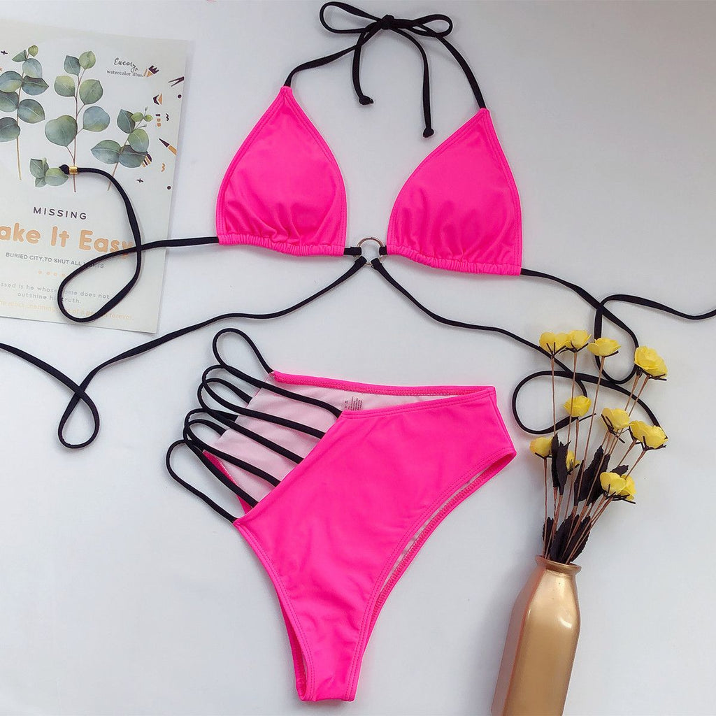 Maillot de bain bikini pour femme, style plage sexy avec coussinets en nylon - IVOIRART.COM
