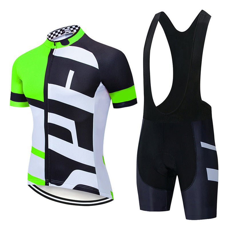Maillot de Cyclisme Lightning à Bretelles et Manches Courtes – Léger et Respirant - IVOIRART.COM