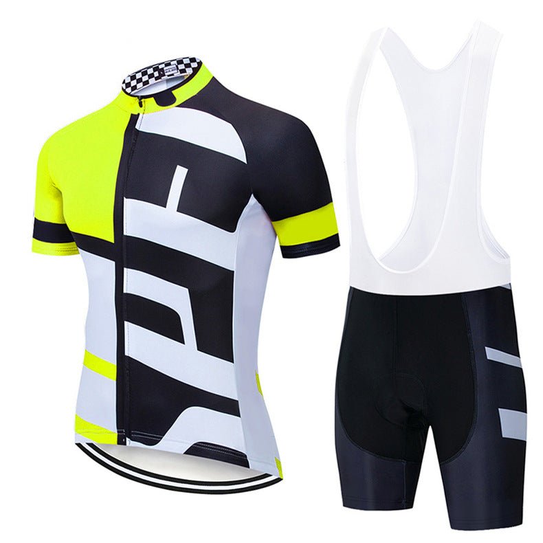 Maillot de Cyclisme Lightning à Bretelles et Manches Courtes – Léger et Respirant - IVOIRART.COM