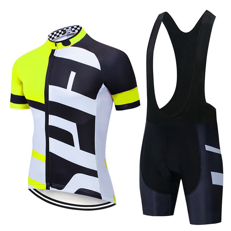 Maillot de Cyclisme Lightning à Bretelles et Manches Courtes – Léger et Respirant - IVOIRART.COM