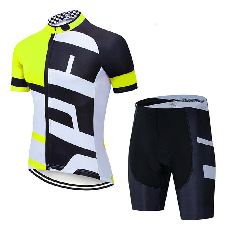 Maillot de Cyclisme Lightning à Bretelles et Manches Courtes – Léger et Respirant - IVOIRART.COM
