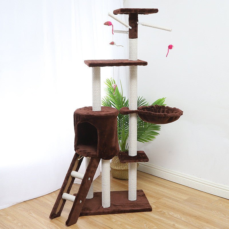 Maison d'Escalade pour Chat - Arbre à Chat Beige, Gris, Marron 140cm - IVOIRART.COM