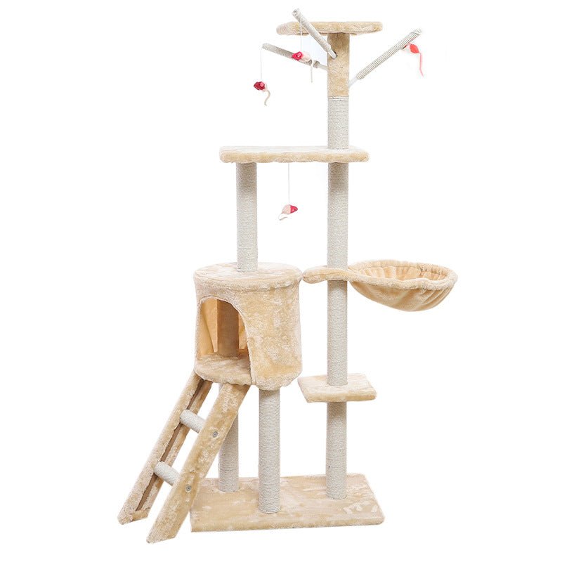 Maison d'Escalade pour Chat - Arbre à Chat Beige, Gris, Marron 140cm - IVOIRART.COM