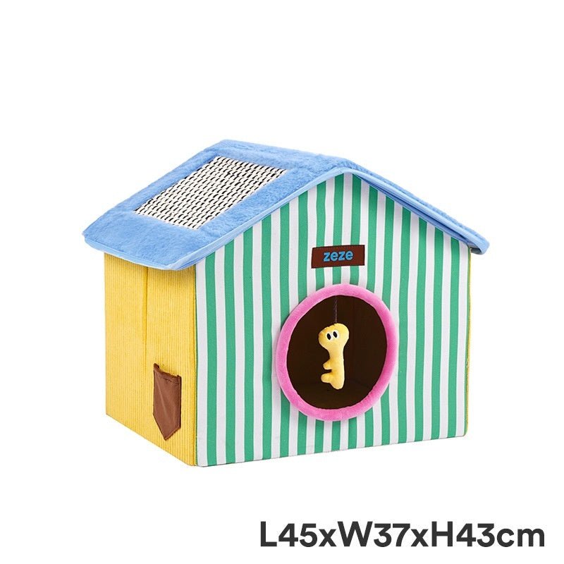 Maison pliable et fermée pour chat, gain de place, chaude et confortable - IVOIRART.COM