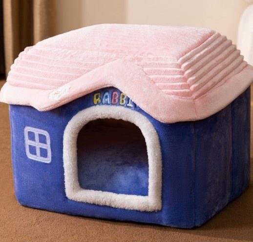 Maison pliable pour chien et chat, nid douillet d’hiver, niche villa chaude - IVOIRART.COM