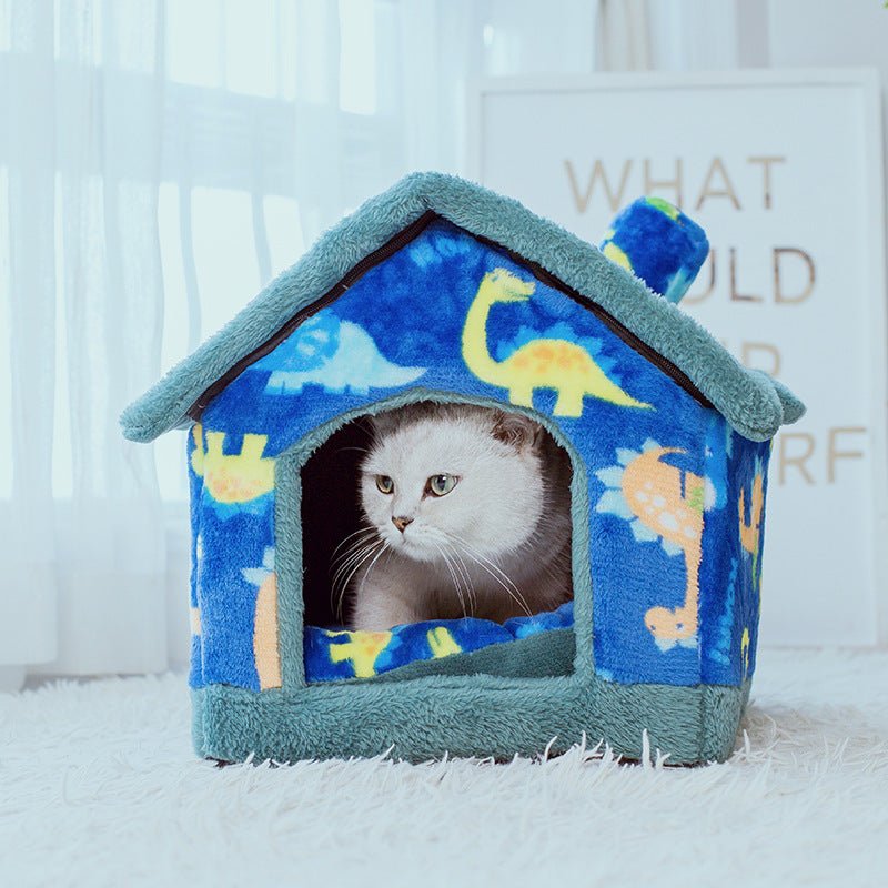 Maison Wanghong pour Animaux - Niches pour Chiens et Chats, Quatre Saisons - IVOIRART.COM