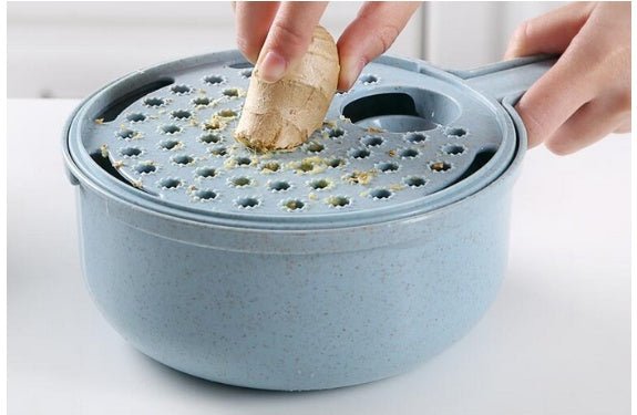 Mandoline 8 en 1 avec économe et panier égouttoir - trancheuse légumes - IVOIRART.COM