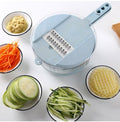 Mandoline 8 en 1 avec économe et panier égouttoir - trancheuse légumes - IVOIRART.COM