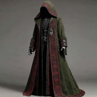 Manteau - cape long abstrait à manches pour cardigan décontracté homme - IVOIRART.COM
