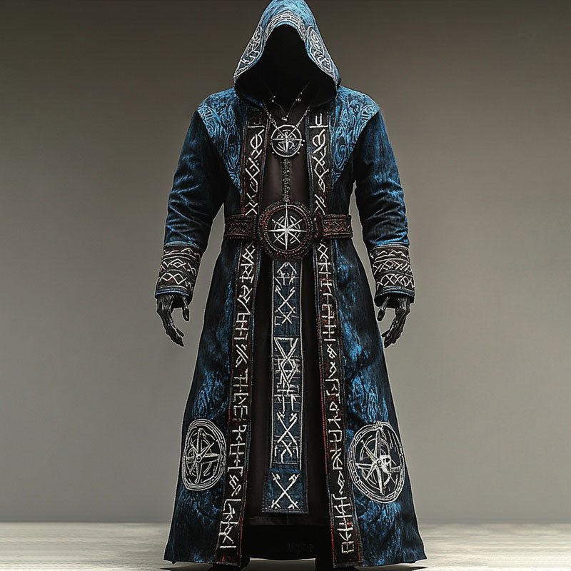 Manteau - cape long abstrait à manches pour cardigan décontracté homme - IVOIRART.COM