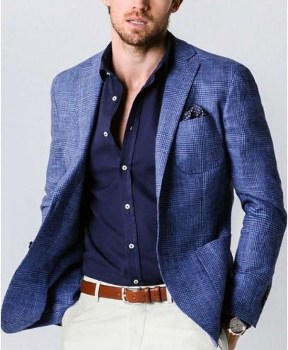 Manteau costume homme style britannique casual pour épanouissement personnel – élégance décontractée - IVOIRART.COM