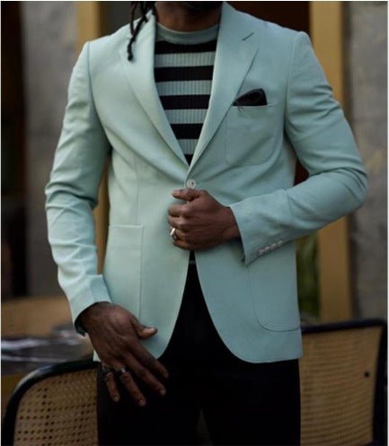 Manteau costume homme style britannique casual pour épanouissement personnel – élégance décontractée - IVOIRART.COM