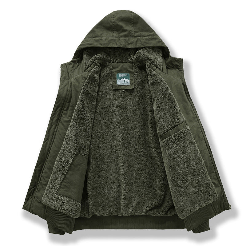 Manteau d'hiver en cachemire pour homme - Veste matelassée grand format 6XL-5XLs - IVOIRART.COM