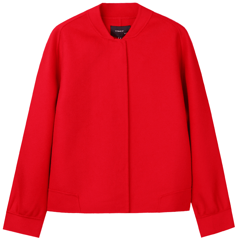 Manteau double face laine et cachemire pour femme — coupe droite, manches longues - IVOIRART.COM