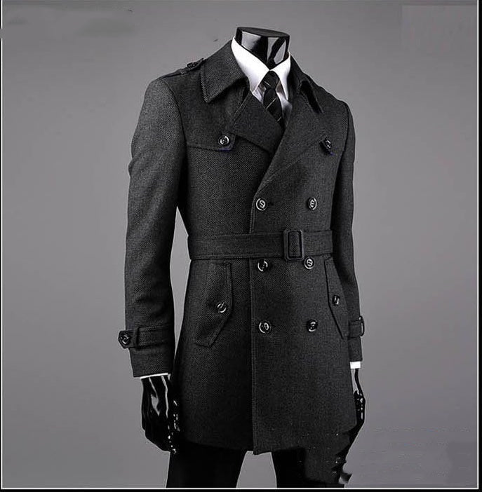 Manteau en cachemire pour jeunes et adultes, trench tweed ample décontracté chic - IVOIRART.COM