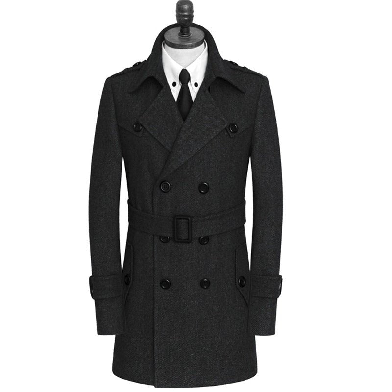 Manteau en cachemire pour jeunes et adultes, trench tweed ample décontracté chic - IVOIRART.COM