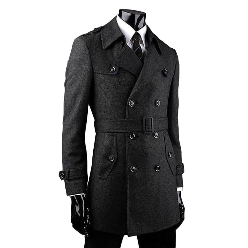 Manteau en cachemire pour jeunes et adultes, trench tweed ample décontracté chic - IVOIRART.COM