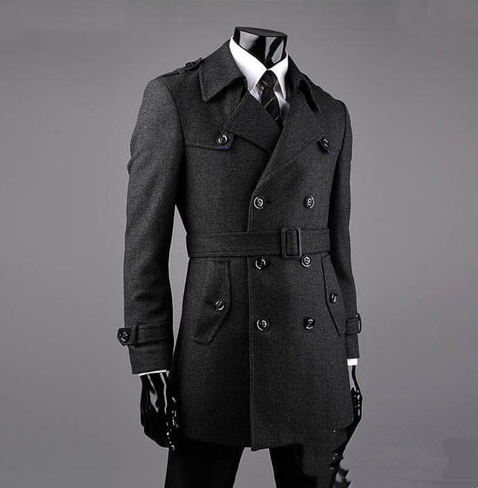 Manteau en cachemire pour jeunes et adultes, trench tweed ample décontracté chic - IVOIRART.COM