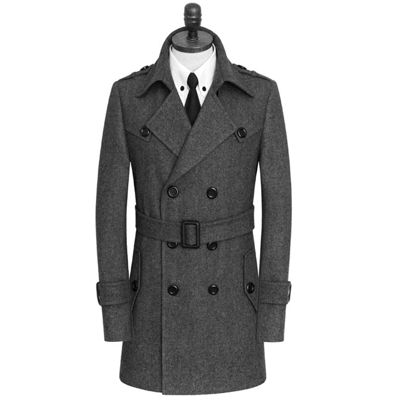Manteau en cachemire pour jeunes et adultes, trench tweed ample décontracté chic - IVOIRART.COM