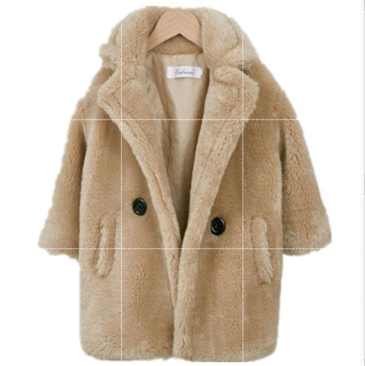 Manteau en Fourrure Épais pour Grands Enfants en Automne et Hiver Chaud - IVOIRART.COM