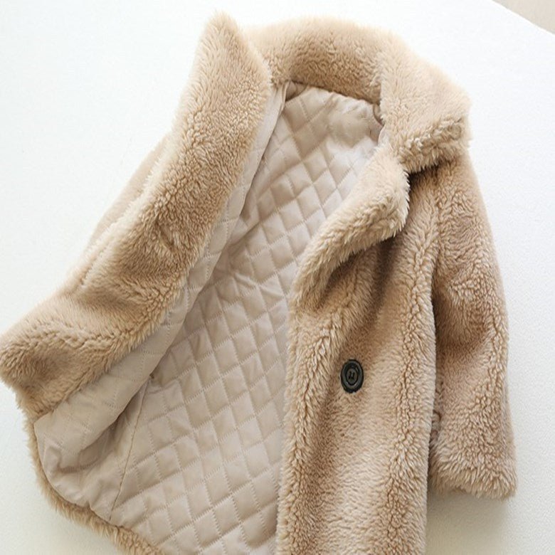 Manteau en Fourrure Épais pour Grands Enfants en Automne et Hiver Chaud - IVOIRART.COM