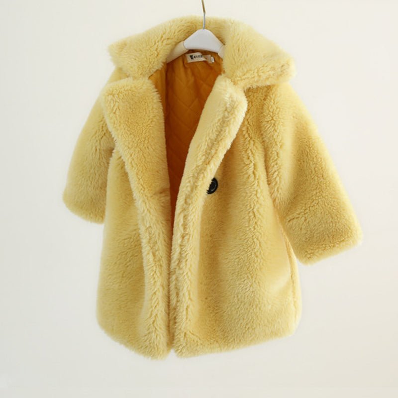 Manteau en Fourrure Épais pour Grands Enfants en Automne et Hiver Chaud - IVOIRART.COM