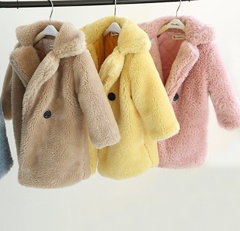 Manteau en Fourrure Épais pour Grands Enfants en Automne et Hiver Chaud - IVOIRART.COM