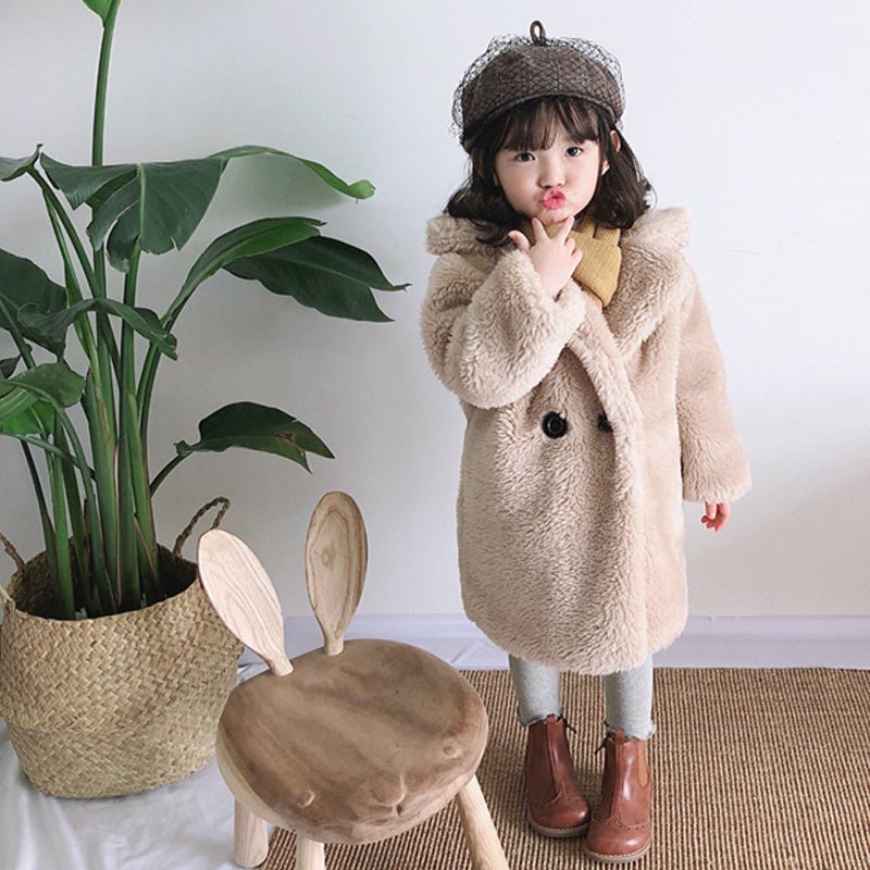 Manteau en Fourrure Épais pour Grands Enfants en Automne et Hiver Chaud - IVOIRART.COM