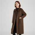 Manteau en laine double face, élégant pour femmes matures et mamans minimaliste. - IVOIRART.COM
