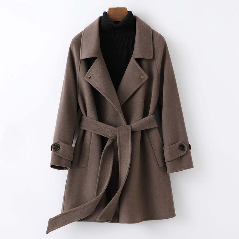 Manteau femme réversible en cachemire, coupe ample au style urbain et élégant - IVOIRART.COM