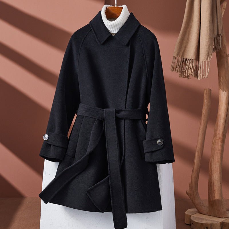 Manteau femme réversible en cachemire, coupe ample au style urbain et élégant - IVOIRART.COM