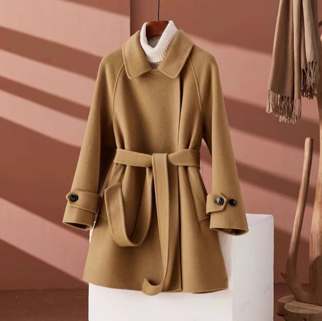 Manteau femme réversible en cachemire, coupe ample au style urbain et élégant - IVOIRART.COM