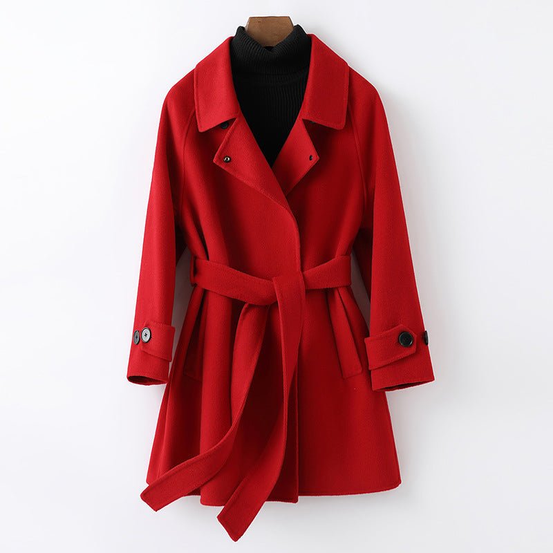Manteau femme réversible en cachemire, coupe ample au style urbain et élégant - IVOIRART.COM