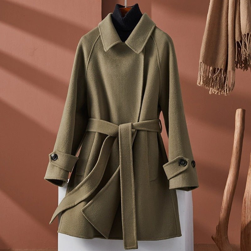 Manteau femme réversible en cachemire, coupe ample au style urbain et élégant - IVOIRART.COM