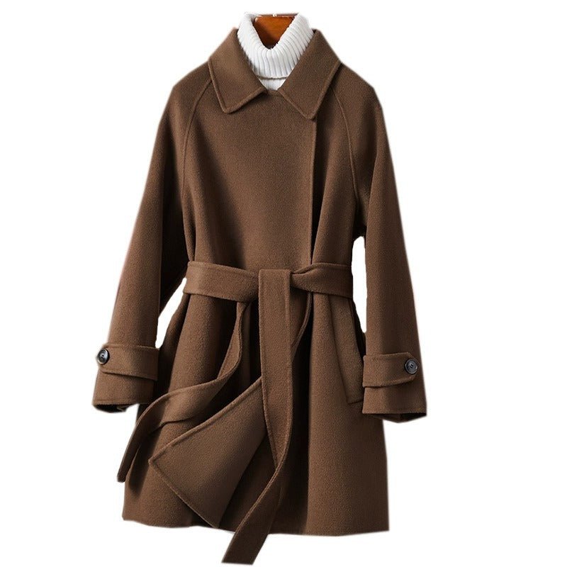 Manteau femme réversible en cachemire, coupe ample au style urbain et élégant - IVOIRART.COM