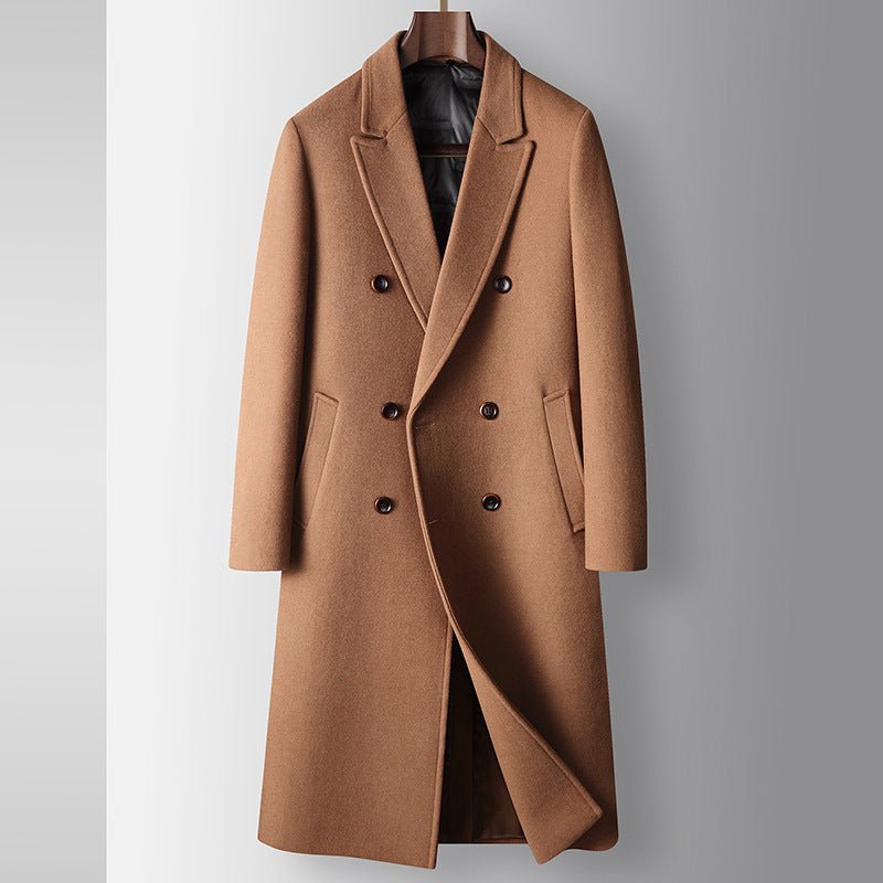 Manteau laine chaud doublé duvet canard blanc, coupe confortable tailles 170-195 - IVOIRART.COM