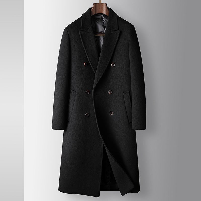 Manteau laine chaud doublé duvet canard blanc, coupe confortable tailles 170-195 - IVOIRART.COM