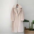 Manteau long femme fausse fourrure coton cachemire pour grandes tailles élégant. - IVOIRART.COM