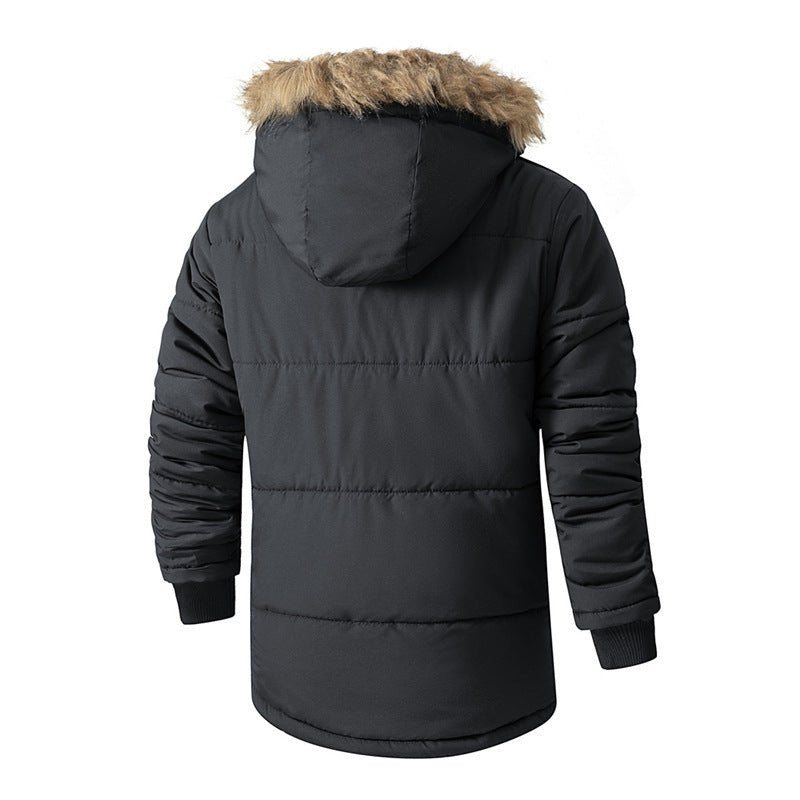 Manteau Matelassé Capuche Isolé Doublé en Polyester Style Classique et Ample - IVOIRART.COM
