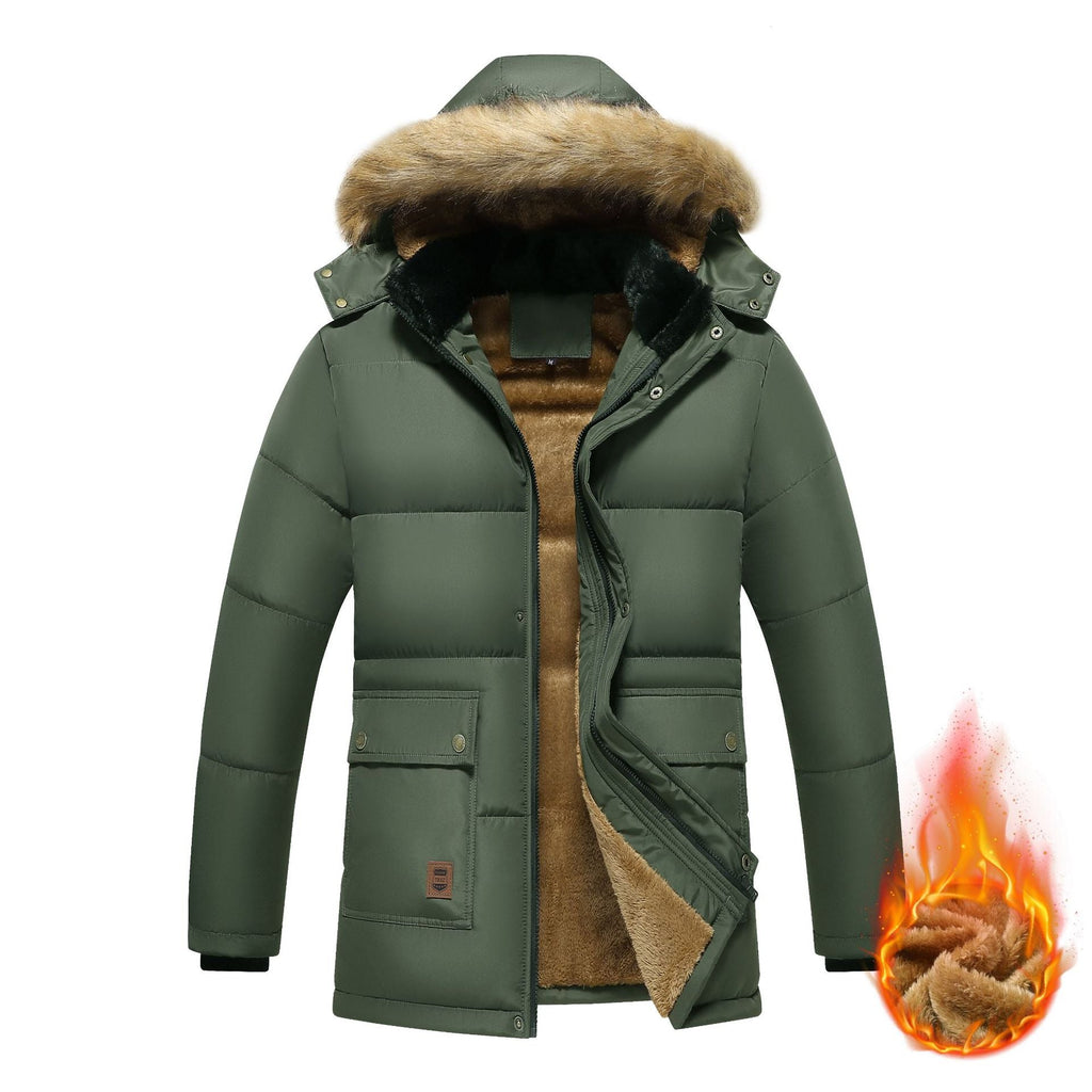 Manteau Matelassé Capuche Isolé Doublé en Polyester Style Classique et Ample - IVOIRART.COM