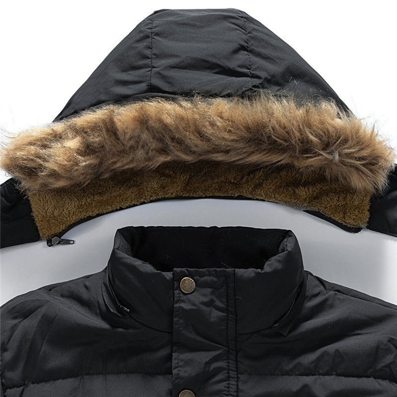 Manteau Matelassé Capuche Isolé Doublé en Polyester Style Classique et Ample - IVOIRART.COM
