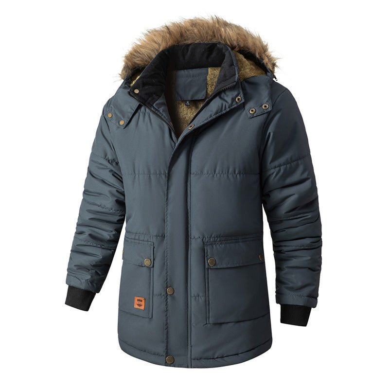 Manteau Matelassé Capuche Isolé Doublé en Polyester Style Classique et Ample - IVOIRART.COM