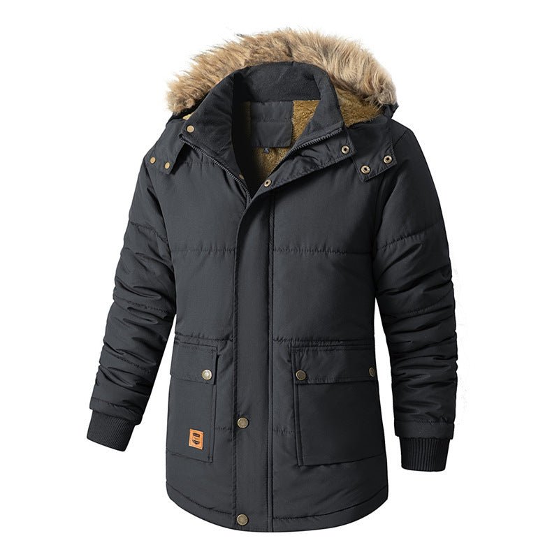Manteau Matelassé Capuche Isolé Doublé en Polyester Style Classique et Ample - IVOIRART.COM