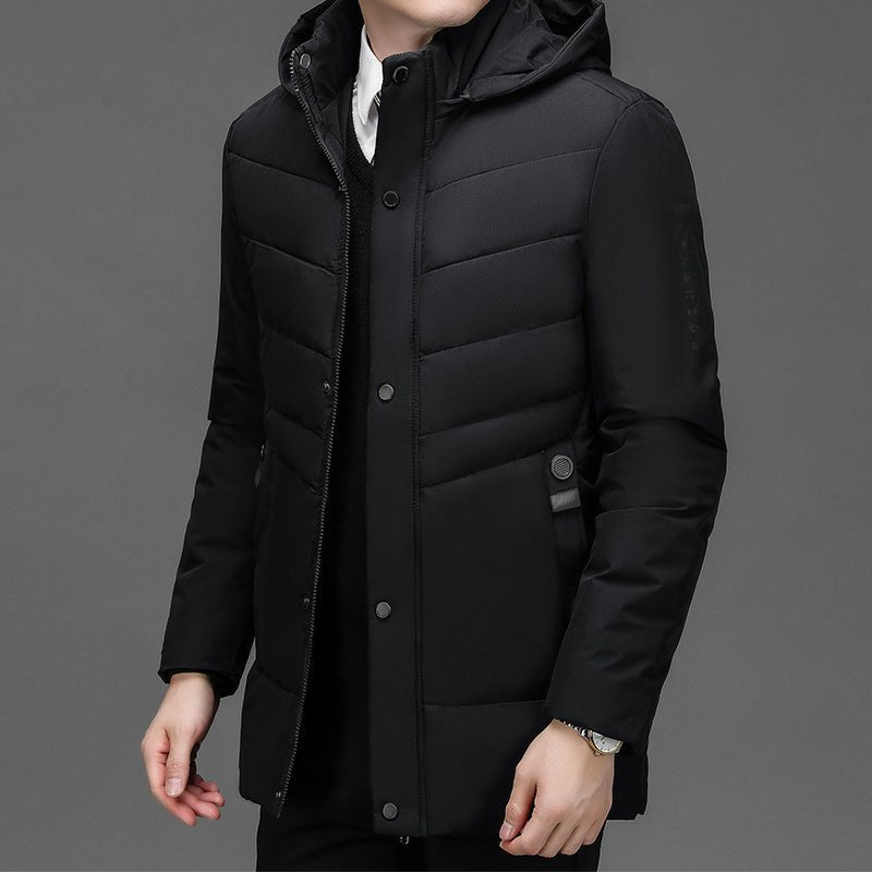 Manteau matelassé en velours chaud en coton pour seniors et quinquagénaires - IVOIRART.COM