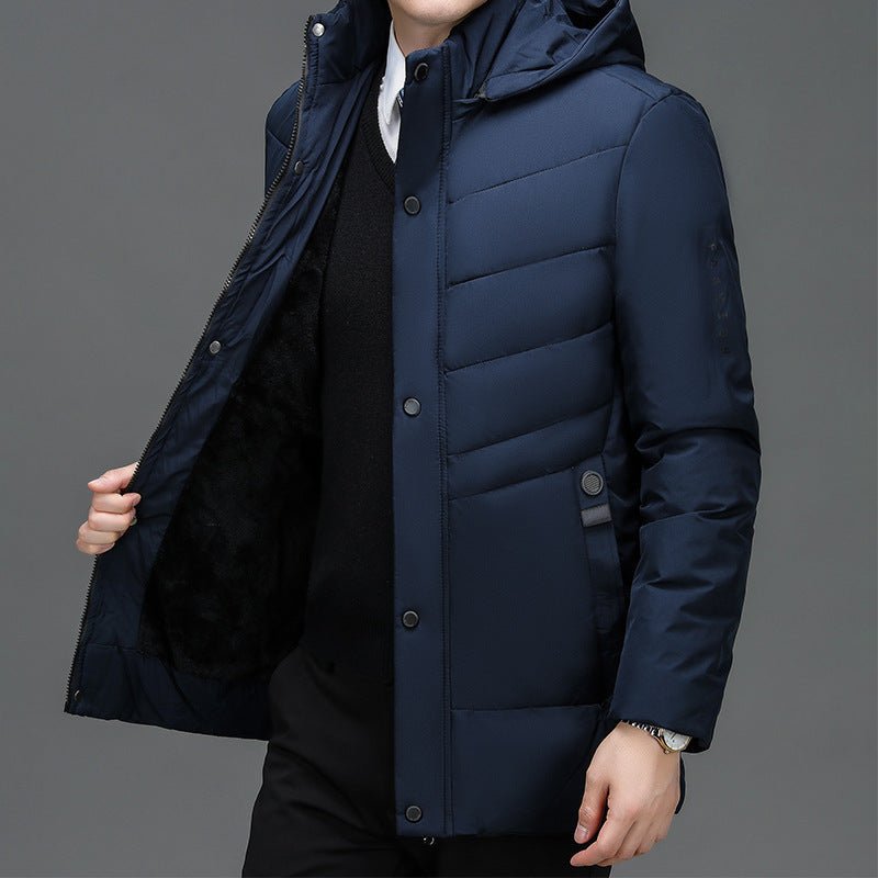 Manteau matelassé en velours chaud en coton pour seniors et quinquagénaires - IVOIRART.COM